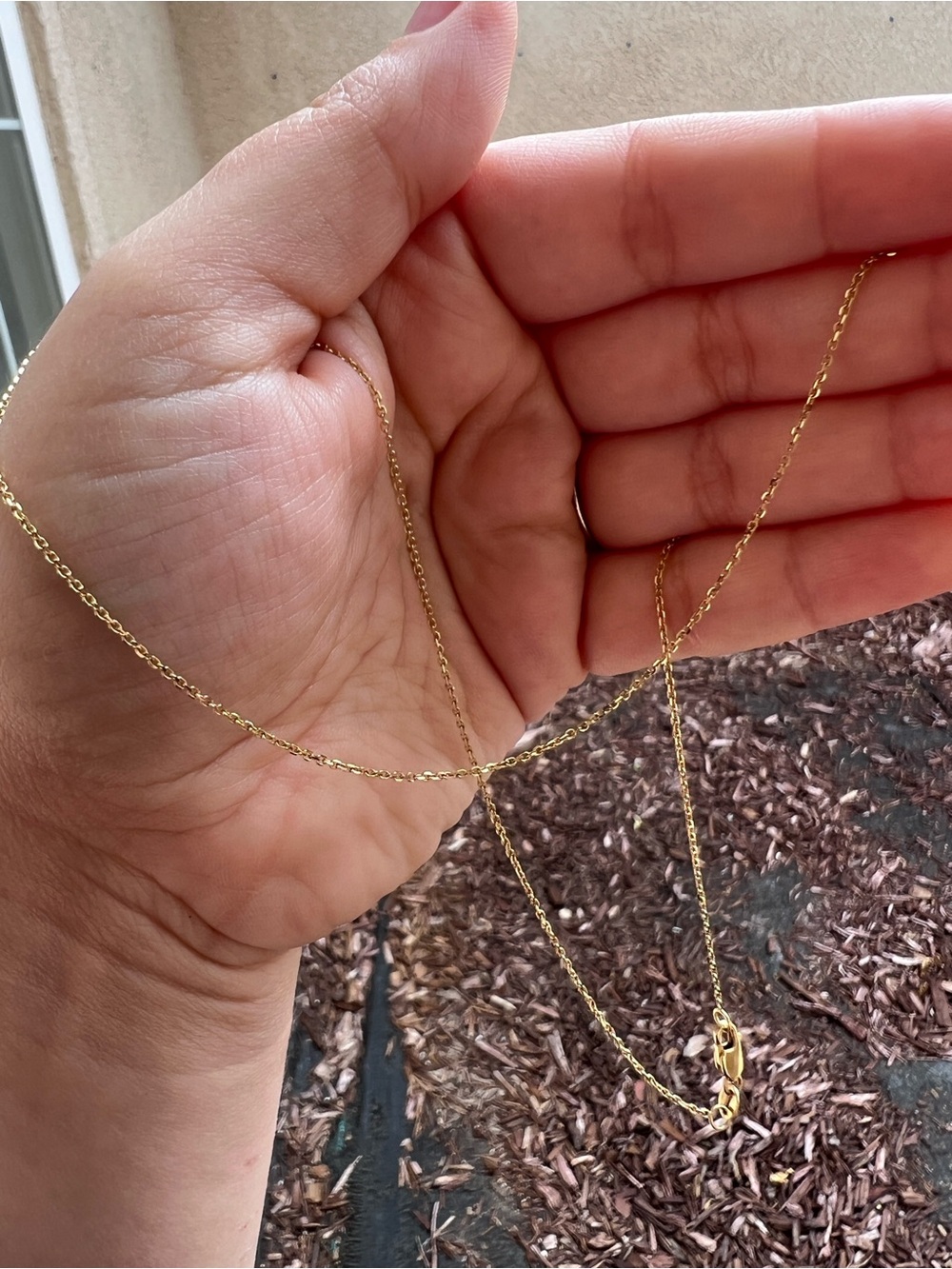 14k solid gold 18in cable chain necklace - Picture 2 of 8